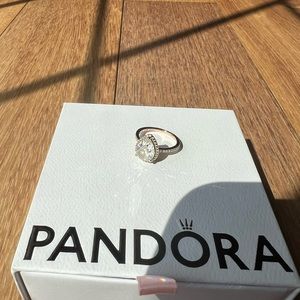 Pandora gold tear drop ring